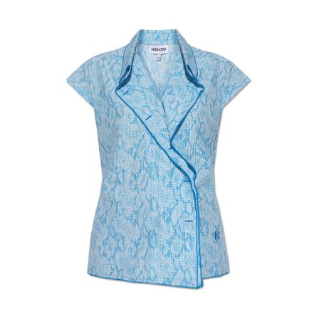 Kenzo - Blusar - Blå - Dam - Storlek: M, Dam, Storlek: M