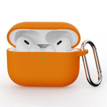 Silikonikuori karabiinihakalla Apple AirPods Pro 3 Oranssi