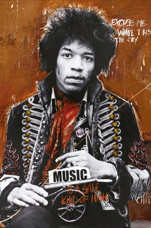 Malerifabrikken - Juliste Hendrix by artist - Monivärinen - Julisteet - - Homeroom