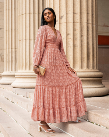MISSMAYA - Noor Maxi Dress Blush - S