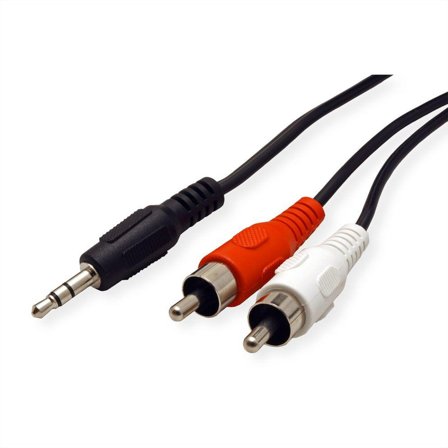 ROLINE 3.5Mm/2X Rca (M) Cable 5 M