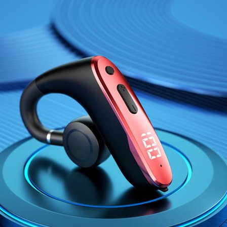 Enkel trådlös Bluetooth-hörlur Bluetooth 5.2 LED-display Konduktion Stereo Headset Sport Körning Hörlur Öronproppar Med Mic L216