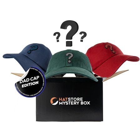 Hatstore - Nero unconstructed Cappellino - Mystery Box 3-pack Dad Cap One Size @ Hatstore