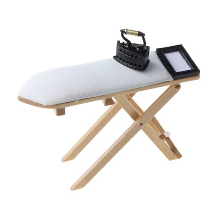 Skala 1: 12 Strykebrett for dukkehusmøbler Miniatyr soveromsbord