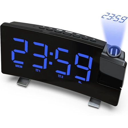 Herätyskello - radio - kello - projektioherätyskello - digitaalinen herätyskello - projektiokello