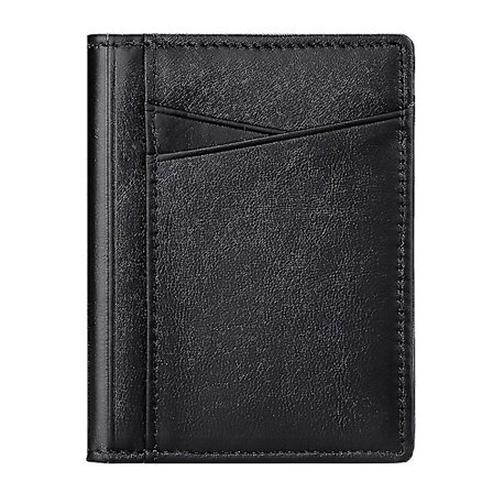 Men's Women's Slim Credit Card Holder Wallet Small Leather Wallet With ID Window, 8.5*10.5cm