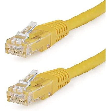 1 fot Cat6 Ethernet-kabel - Gul Cat 6 Gigabit Ethernet-kabel - 650mhz 100w Poe Rj45 Utp støpt nettverks-/patchkabel med strekkavlastning/f