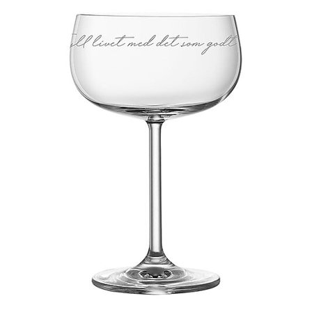 LYKKETEGNING Champagneglass Fyll Livet Med Det Som Godt Er