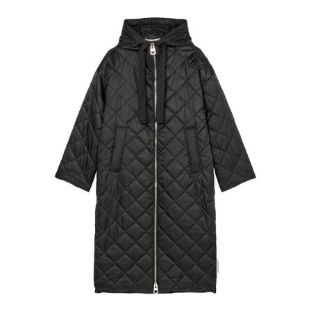Marc O'Polo, Loose hooded quilted coat Zwart, Dames, Maat:M