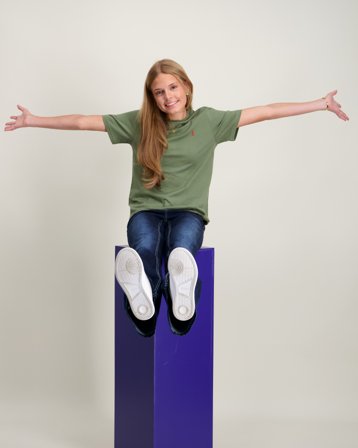 Polo Ralph Lauren Cotton Jersey Crewneck Tee Vert T-shirts Fille - Kids Brand Store