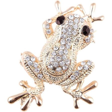 Kristallgroda Broscher Pin Vintage Brosch Smycken Gåvor till Alla Hjärtans Dag Bröllopsfest Födelsedagsfest