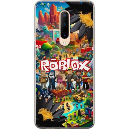 Kompatibelt Mobilskal till OnePlus OnePlus 7 Pro Roblox äventyrsvärld full av figurer, färgstarka spelmiljöer och actionfyllda byggvärldar - popu