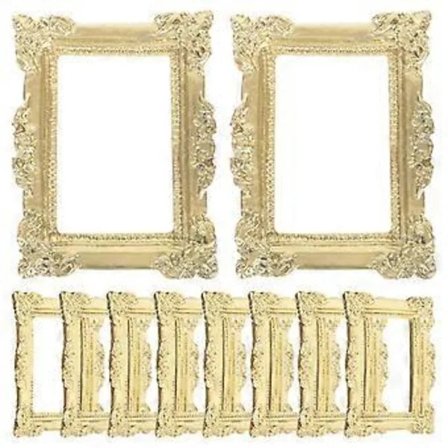 10 stk DIY Miniatyr Bilderammer Harpiks Håndverk Mobilskall Dekor Mini Vintage Bilderamme[CO]