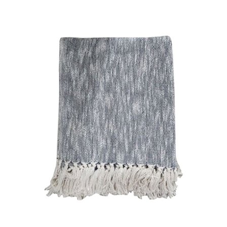 Puuvillainen koristehuopa 125x150cm – Valkoinen/Musta