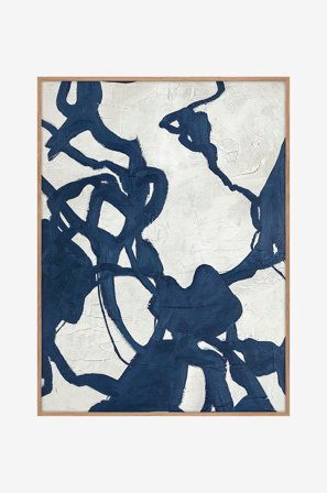 Malerifabrikken - Originalmålning Blueplay, med ram - Blå - Tavlor - 90X120 - Från Homeroom