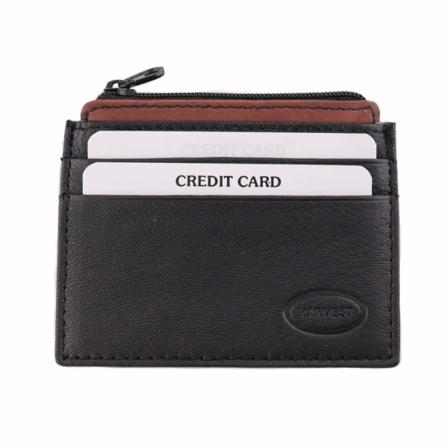 Praktiskt Kortfodral Med Myntfack Svart One Size