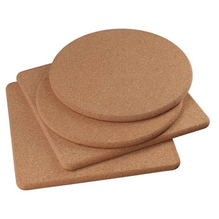 4st Cork Underlägg Kork Bordstabletter Cork Hot Pads