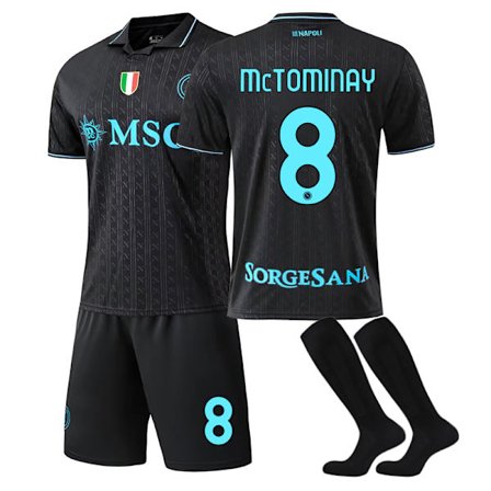 25-26 S.S.C. Napoli Bortedrakt Tredje NO.8 MCTOMINAY Drakter Sett Barn Voksen Fotballutstyr med Sokker