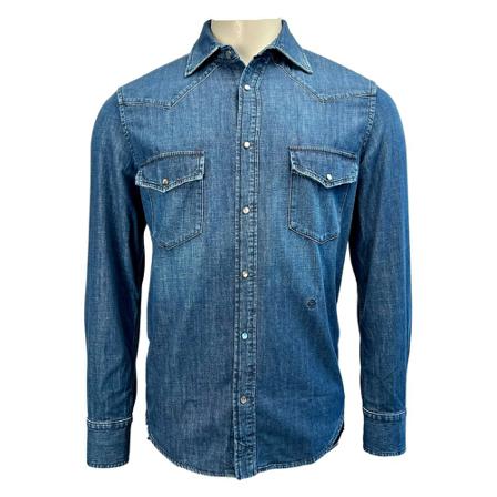 Jacob Cohën Denim Shirt , Blauw , Heren , Maat: XL