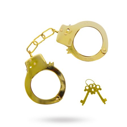 METAL HANDCUFFS - GOLD - Toy Joy
