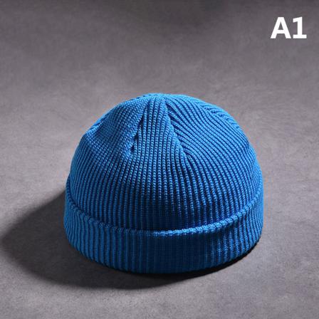 Hip Hop Beanie Stickad Solid Winter Warm Hats För Kvinnor Och Män