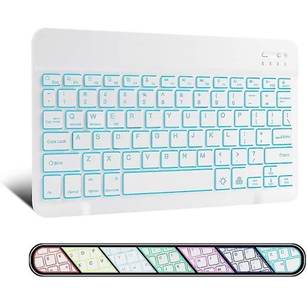 Ultratunt trådlöst Bluetooth tangentbord - 7 färger uppladdningsbart