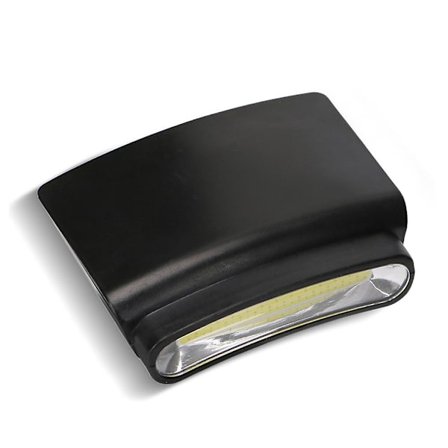 Bærbar pandelampe klips kasket lys cob 3 lystilstande led plastik