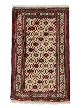 Orientalsk Turkaman Teppe 80X128 Svart/Brun Ull, Persia