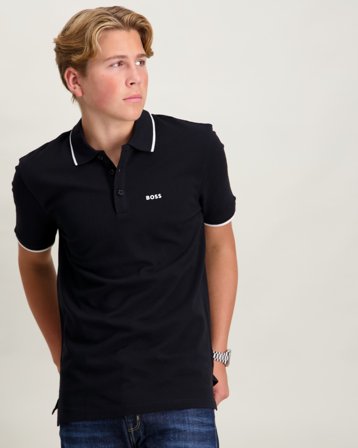 BOSS SHORT SLEEVE POLO Musta Pikee/Rugbypaidat Pojat - Kids Brand Store