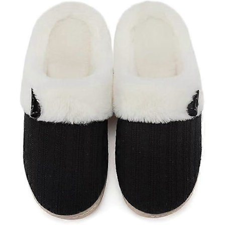 Komfortable Tøfler Memory Foam Fuzzy Soveromstøfler Innendørs Utendørs Anti-skli Hjemmesko