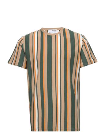 Slhmichael Stripe Ss O-Neck Tee W Ex Patterned Selected Homme