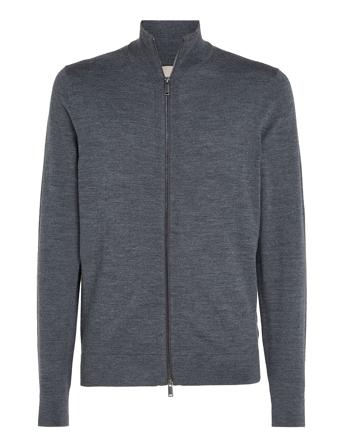 Merino Rws Zip Through Jacket Calvin Klein Grey