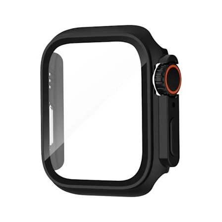 Glas+Fodral för Apple Watch Ändra Till Ultra iWatch Serie 4 5 6 7 8 9 45mm 41mm 44mm 40mm Skärmskydd Uppgradera till Ultra