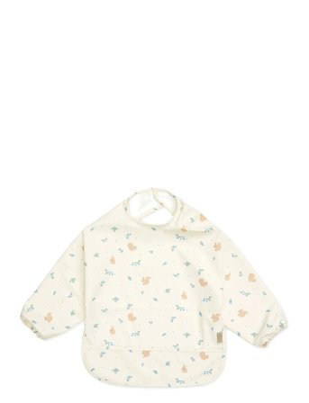 Cam Cam Copenhagen Sleeved Bib - Blueberries - Cream - ONE SIZE