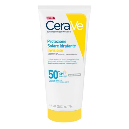 CERAVE Protezione Solare Idratante Invisibile SPF50+ 177ml - Crema solare corpo alta prot.
