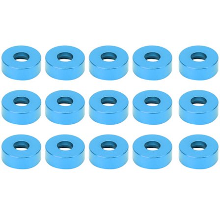 15 stk. M3 Forsænket Skrue Skive Aluminium Legering Konkav Pakning Passer til RC Model Blå