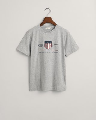 GANT - Teens archive shield t-skjorte grey melange