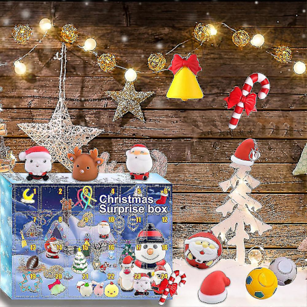 Julekalender Blind Box Santa 24 Dagers Nedtelling Lekegave_o @bugu