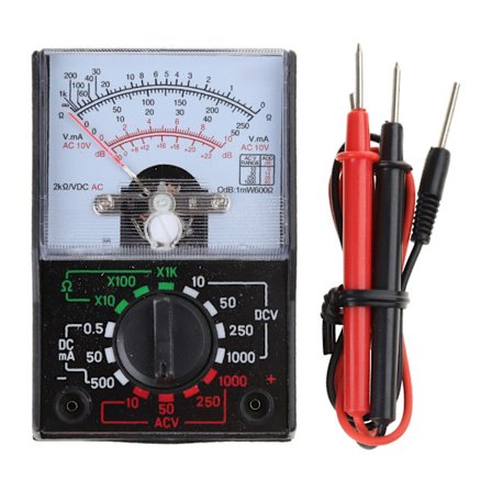 Digital Meter Analog Multimeter til Fysikeksperimenter med Flere Funktioner AC DC500V Voltmeter 500mA Amperemeter