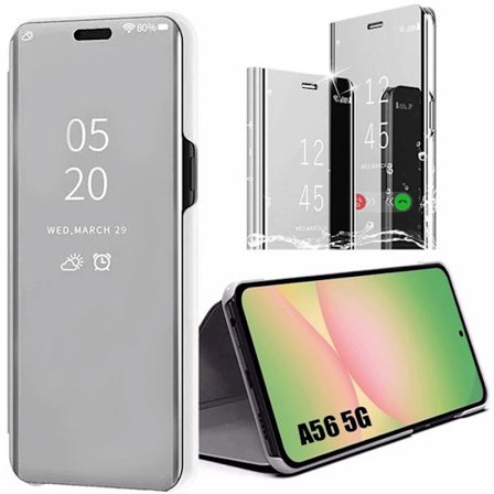 Beskyttelsesskal - BOOLING - til Samsung Galaxy A56 5G - Sølv - Smart View - Stødabsorberende