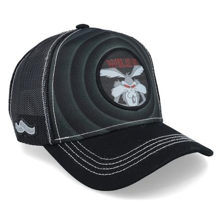 Capslab - Looney Tunes Wile E Coyote Print/Black Trucker Trucker Black Cap - @ Hatstore