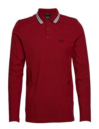 Plisy Polos Long-sleeved Rød BOSS