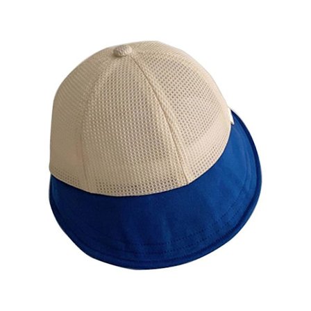 Kul Hullet Babyhatt Ensfarget Skyggelue Bredbrem Solbeskyttelse Hatt Gave til Reise Strender Camping Blå