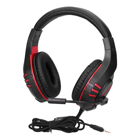 M205 Trådbundet Gaming Headset med Mikrofon 3,5 mm Jack Brusreducerande Gaming Headset för PS4 Röd