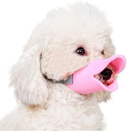 Hundmunkorg För Hund Med Lång Nos Rosa/grå Storlek M