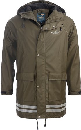 Arrak Outdoor Arrak Unisex Raincoat pitkä sadetakki, oliivi