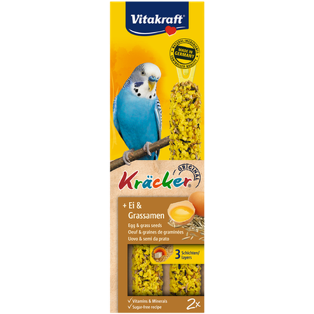 Vitakraft - Cracker Undulate Eggs 2-pakning - Fuglegodteri & kräcker - Frøstenger & frøkolber - ZOO.no
