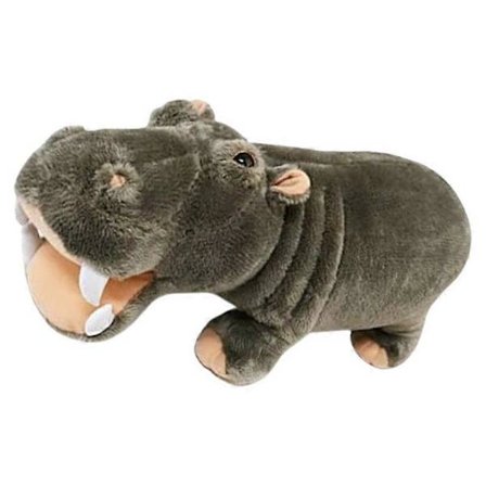 Flodhest Plysdyr 25 cm Sødt Design med Åben Mund, Plyslegetøj til Børn - Billige gaver