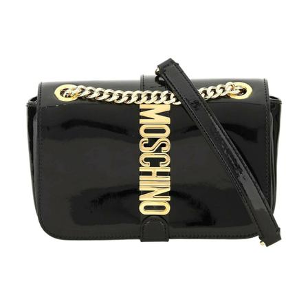 Moschino, bag with logo Zwart, Dames, Maat:ONE Size,voering