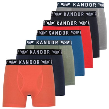 Kandor Herr Bambers Bambu Boxer Shorts (7-pack) S Orange